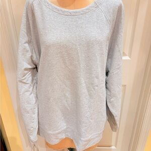 L.L. BEAN Women's Light Gray Raglan Sleeves Sweatshirt SIZE 3X
